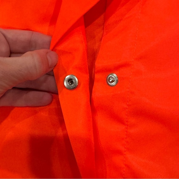 The Frankie Shop Perla Shirt Jacket in Neon Orange Size Medium Large NWT - Picture 8 of 12